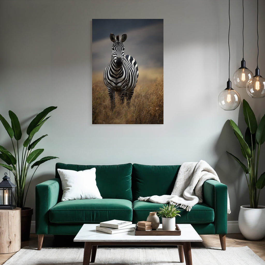 Zebra Im Natürlichem Lebensraum Savanne