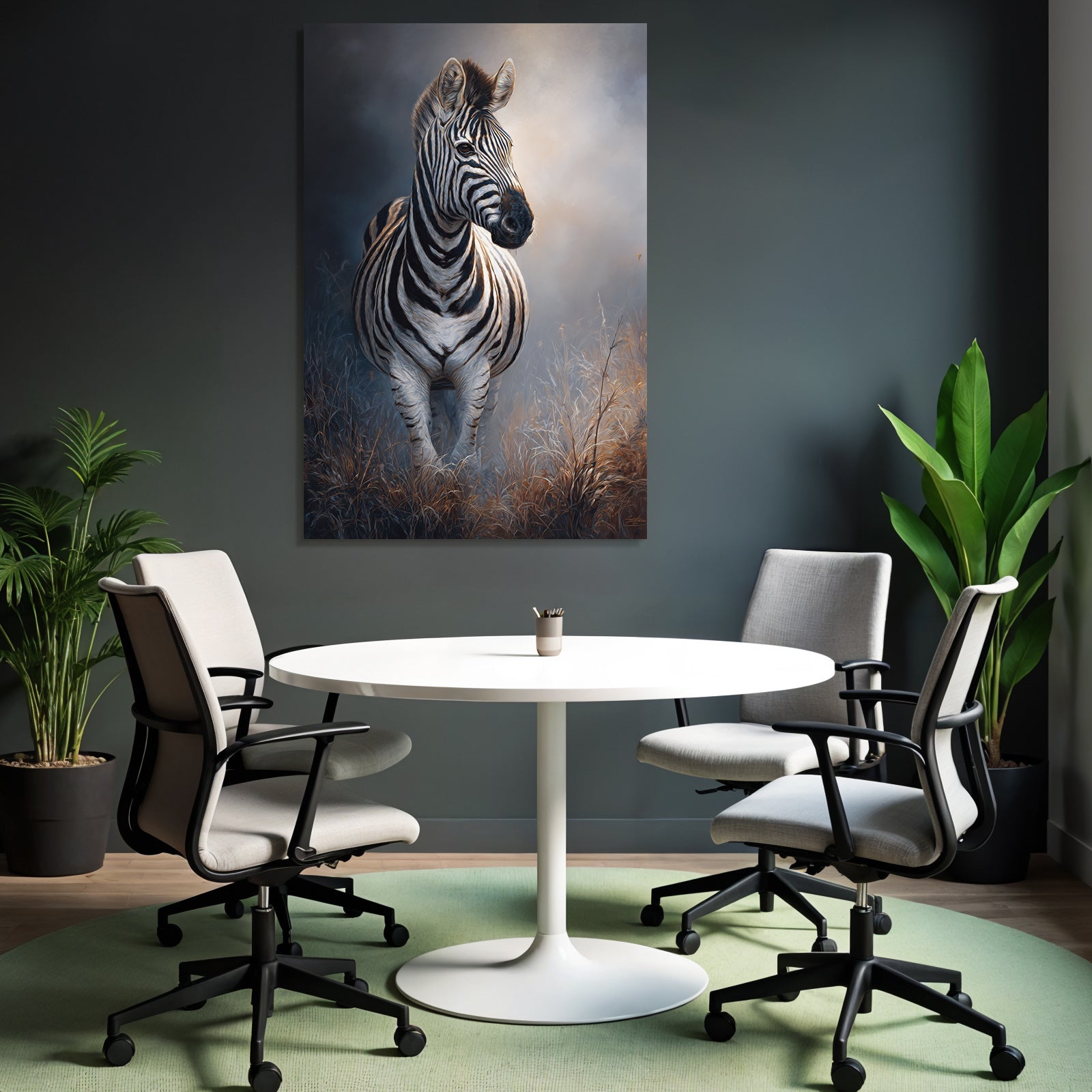 Zebra in natural abundance with stripes
