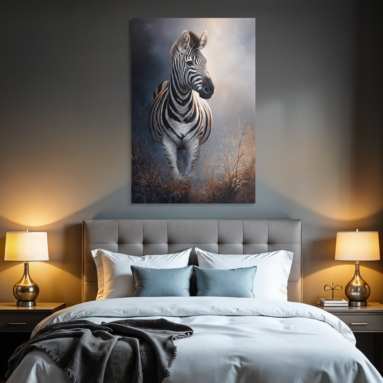 Zebra in natural abundance with stripes