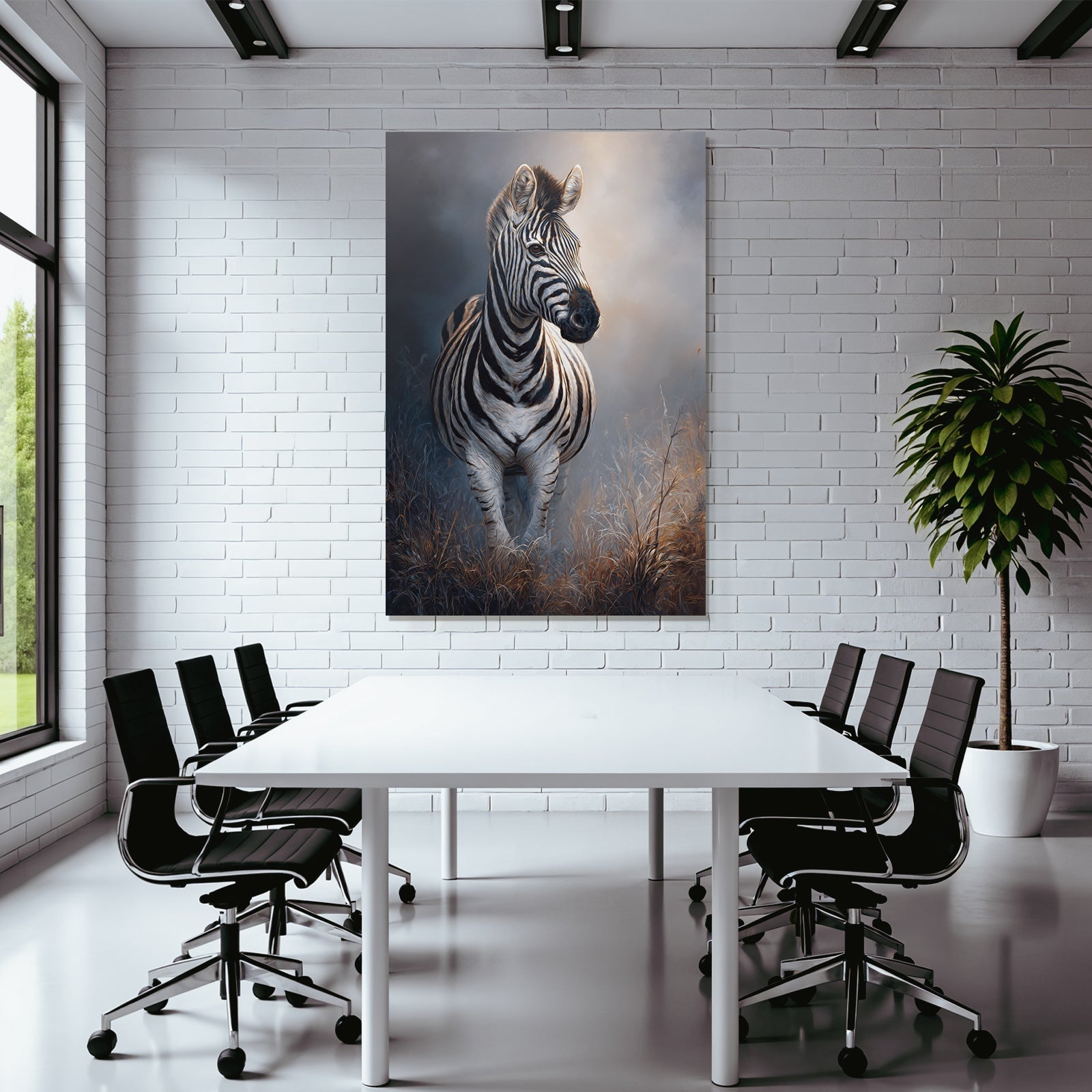 Zebra in natural abundance with stripes