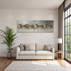 Cheetahs In Der Linie Mit Distinktiven Flecken Und Elegantem Form