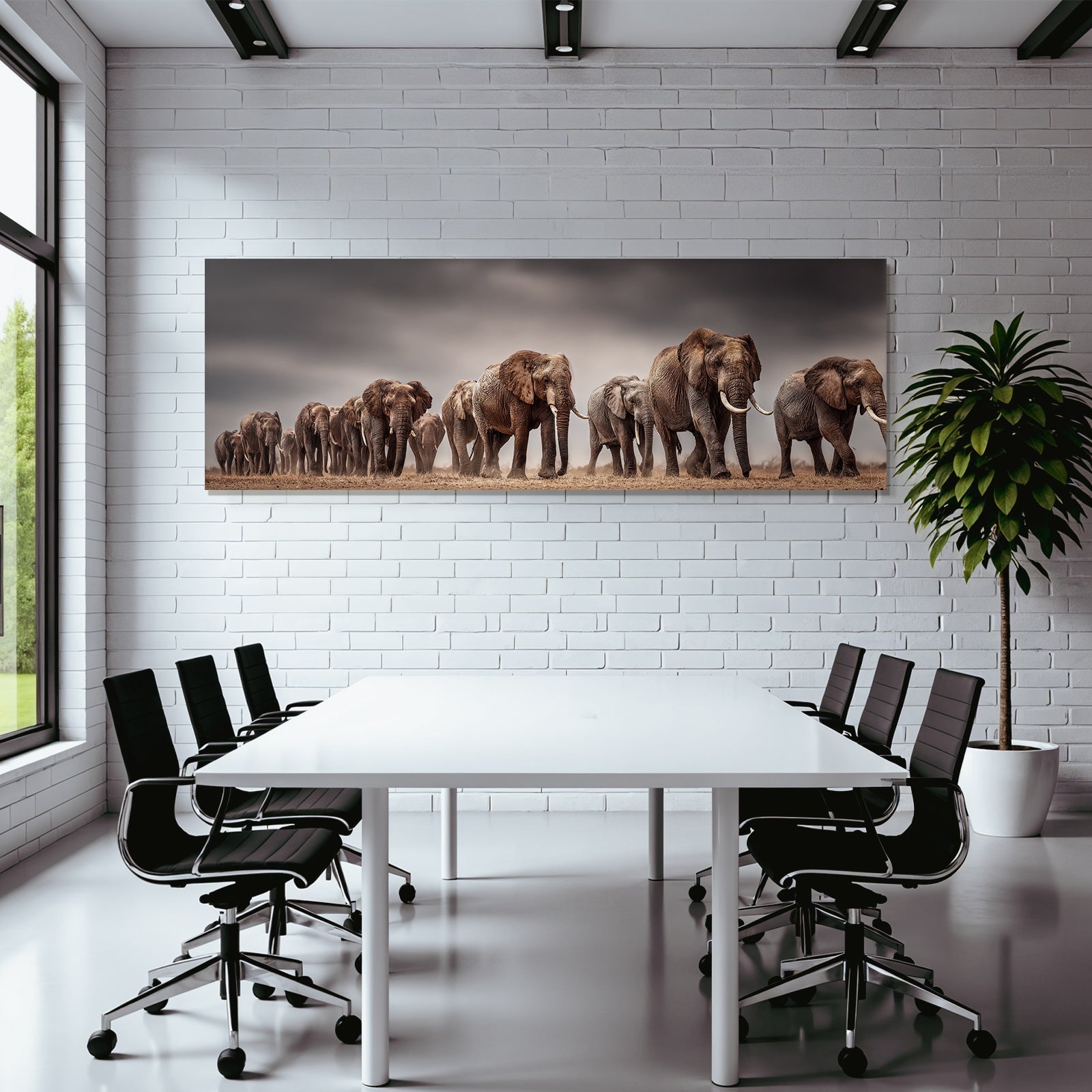 Elefanten In Der Natur Moody Himmel Wildlifefotografie