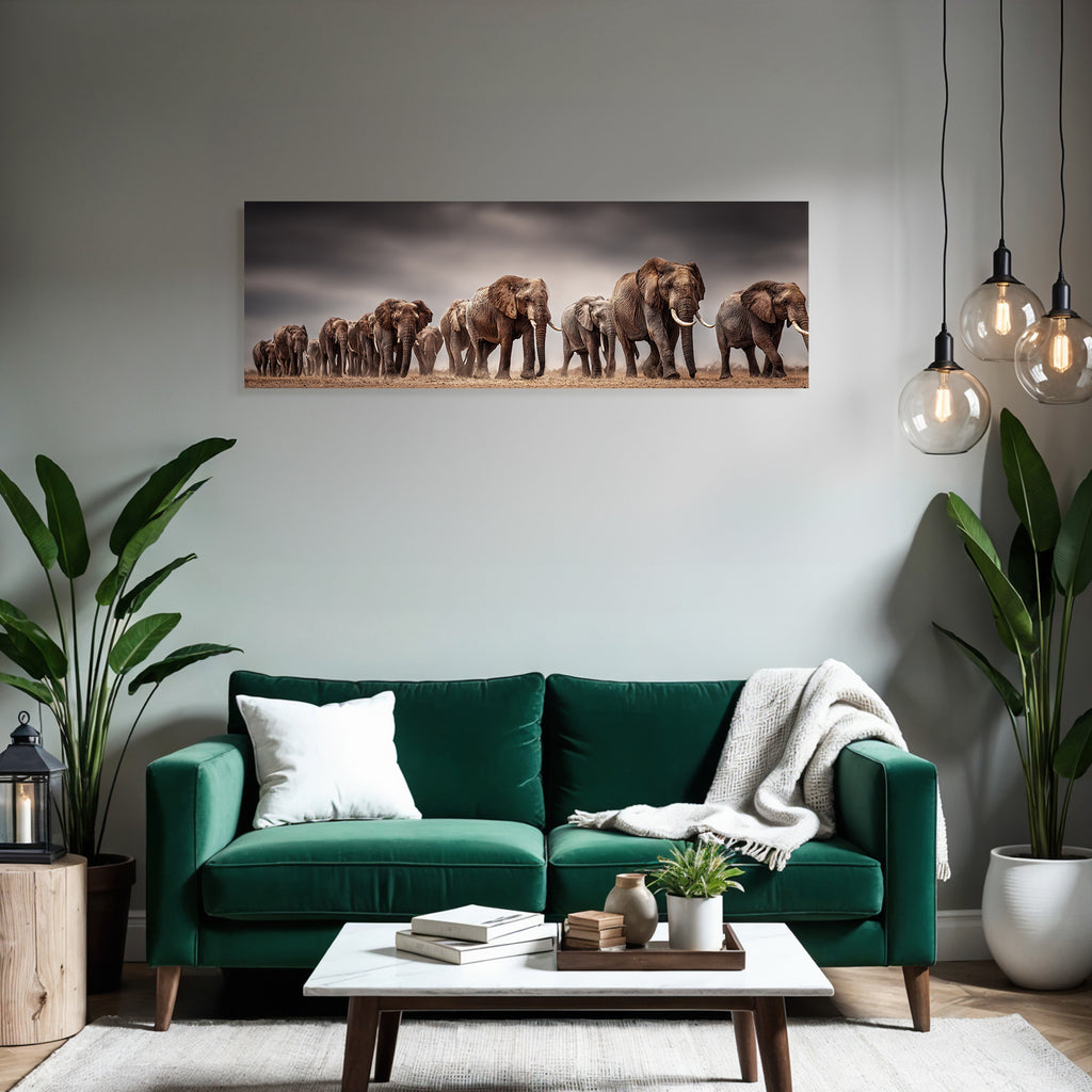 Elefanten In Der Natur Moody Himmel Wildlifefotografie