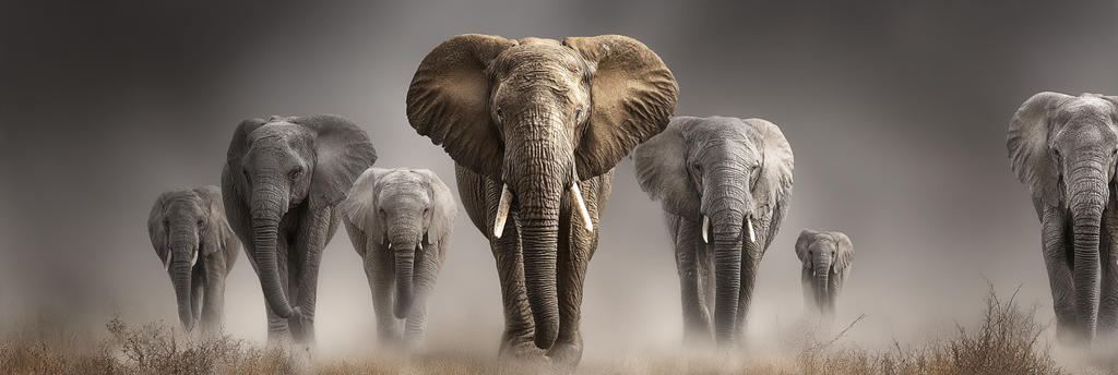 Elefantenherde Starke Familienbindung Natur Gedächtnis | Safari und Wildtiere | Tiere