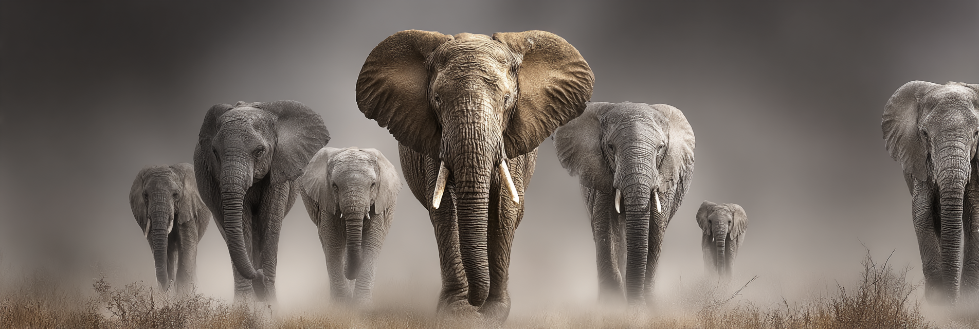 Elefantenherde Starke Familienbindung Natur Gedächtnis | Safari und Wildtiere | Tiere