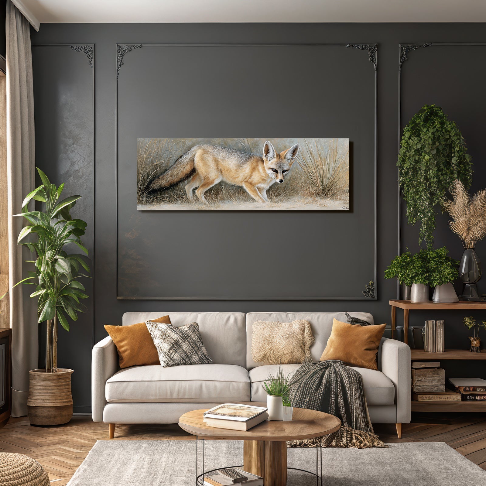 Elegante Fuchs Im Naturhintergrund Mit Detailierter Fell Textur