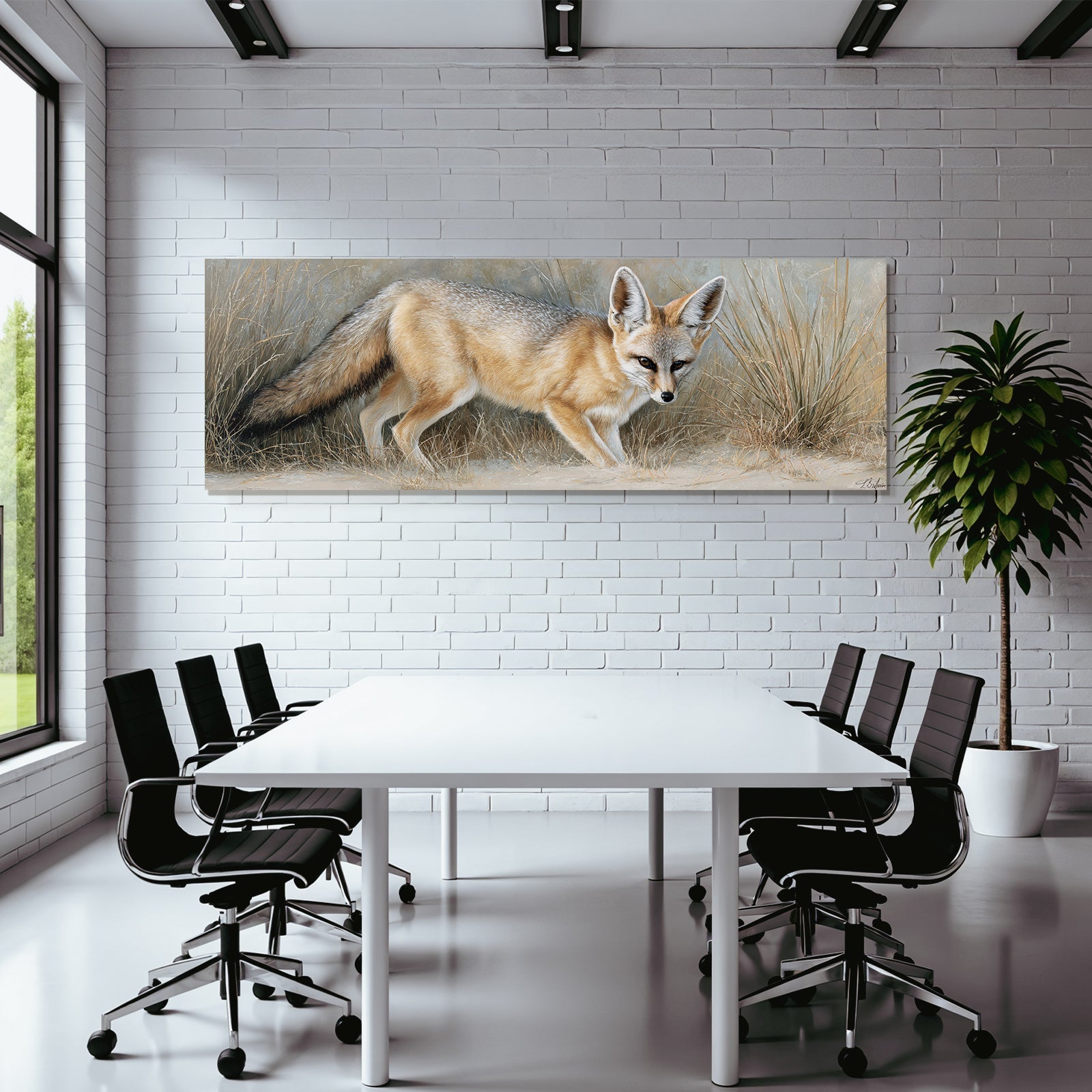 Elegante Fuchs Im Naturhintergrund Mit Detailierter Fell Textur