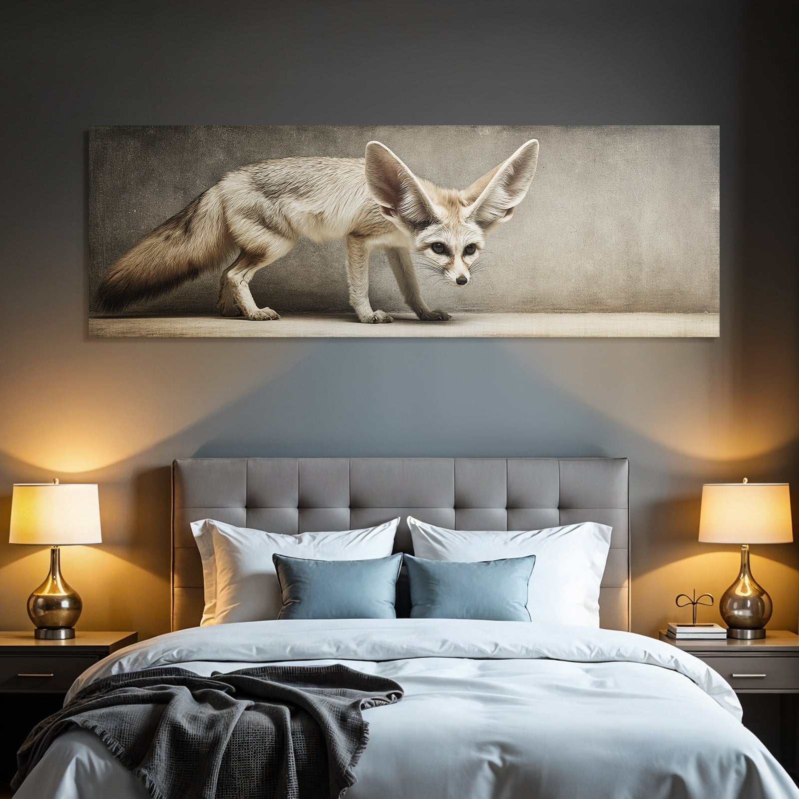 Fennec Fox Künstlerische Darstellung Sahara Desert