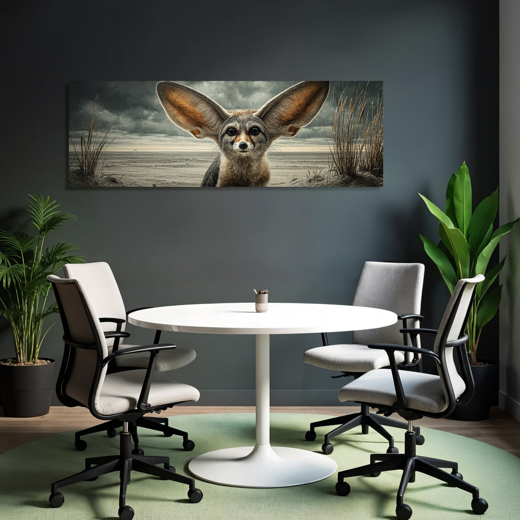 Fennec Fuchs Im Wüste Stilisiert Kunstwerk