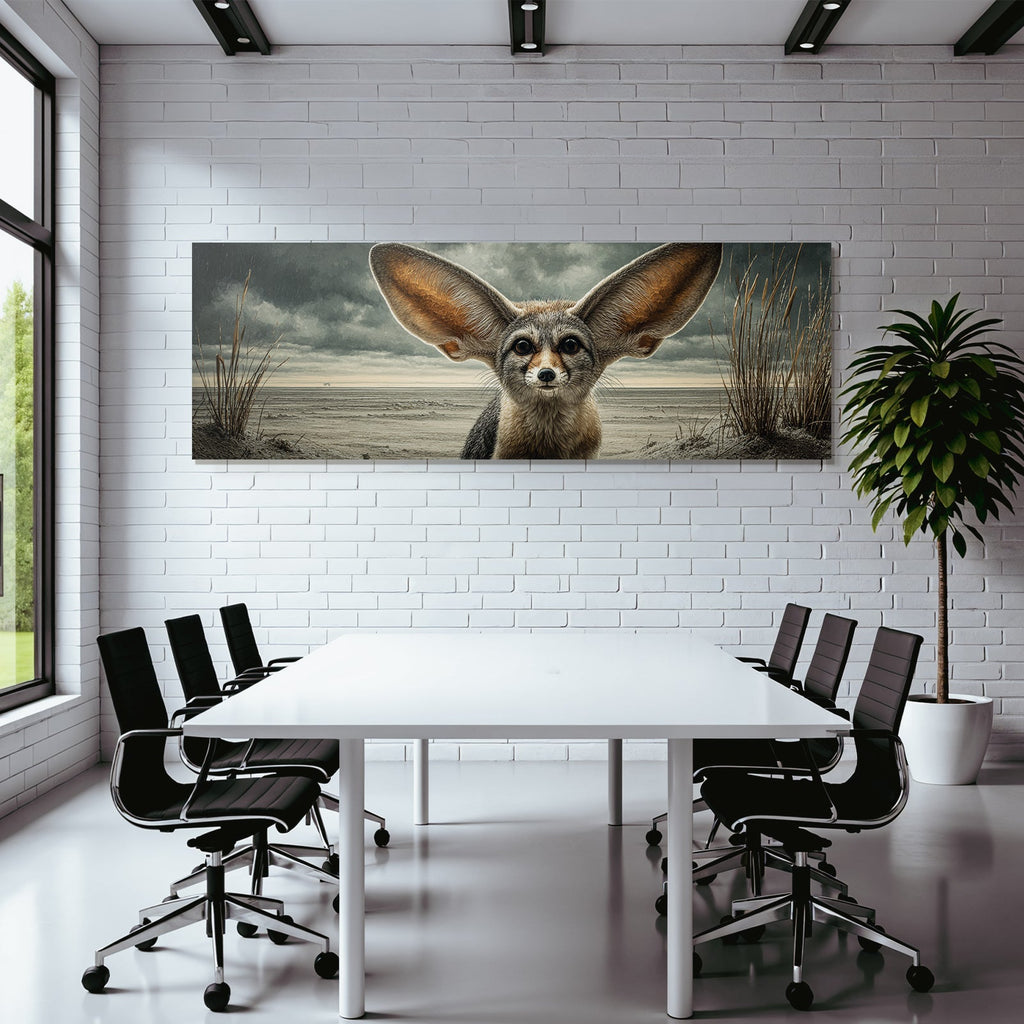 Fennec Fuchs Im Wüste Stilisiert Kunstwerk