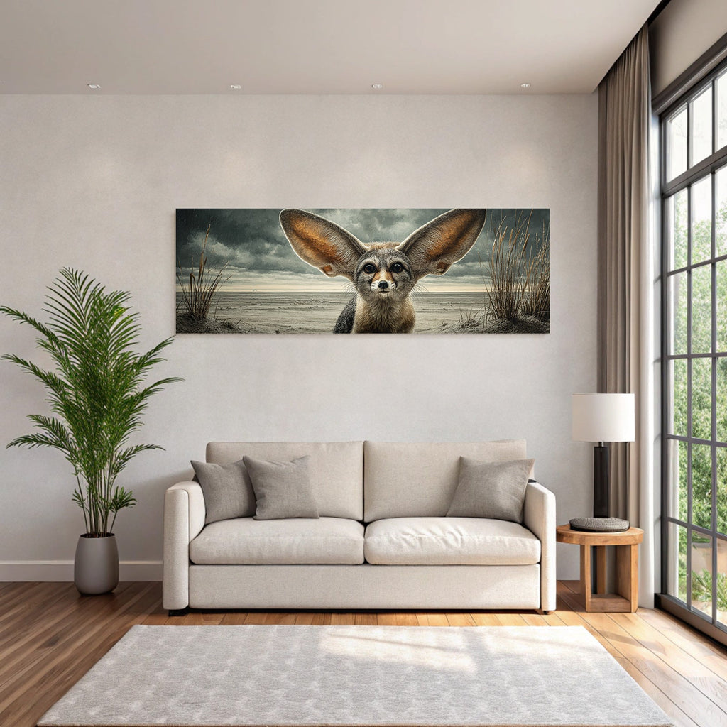 Fennec Fuchs Im Wüste Stilisiert Kunstwerk