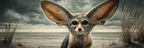 Fennec Fuchs Im Wüste Stilisiert Kunstwerk | Safari und Wildtiere | Tiere