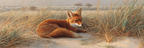 Fuchs In Graslandschaft Wildlife Kunstwerk | Safari und Wildtiere | Tiere