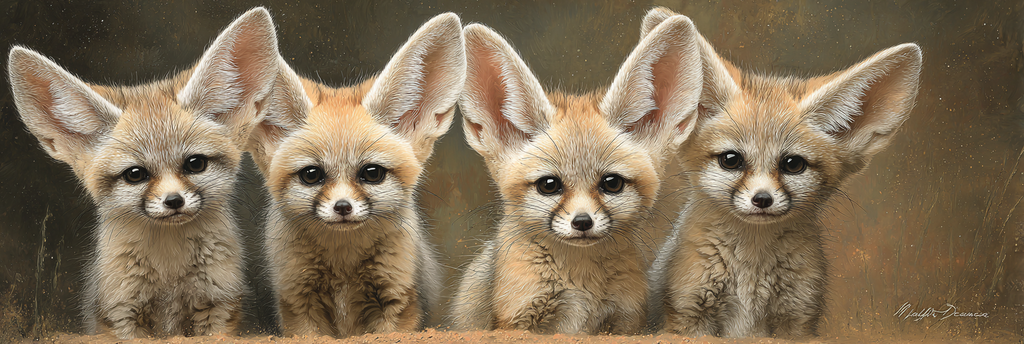 Gruppe Von Fennek Füchsen Sahara Wüste | Safari und Wildtiere | Tiere