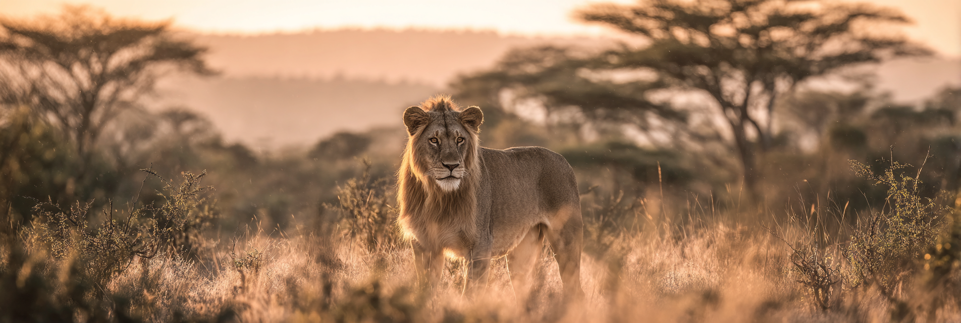 Lion In Seiner Natur Am Morgenoderabendlicht | Safari und Wildtiere | Tiere