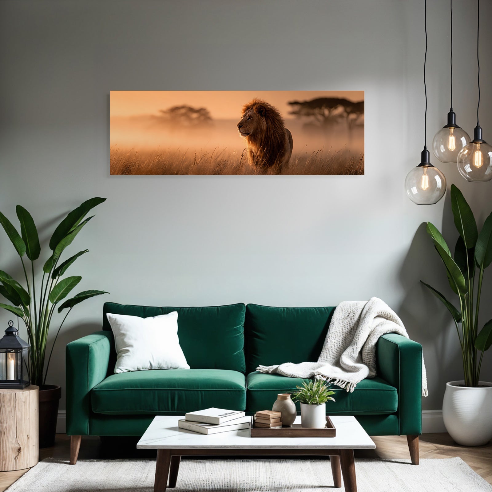 Löwen Im Sonnenaufgang Oder Sonnenuntergang Im Naturraum