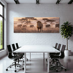 Majestätischer Löwe Sunset Safari Afrikalandschaft