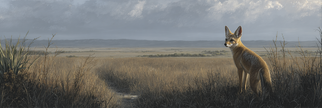 Tall Grasses And A Fox In A Serene Landscape | Safari und Wildtiere | Tiere