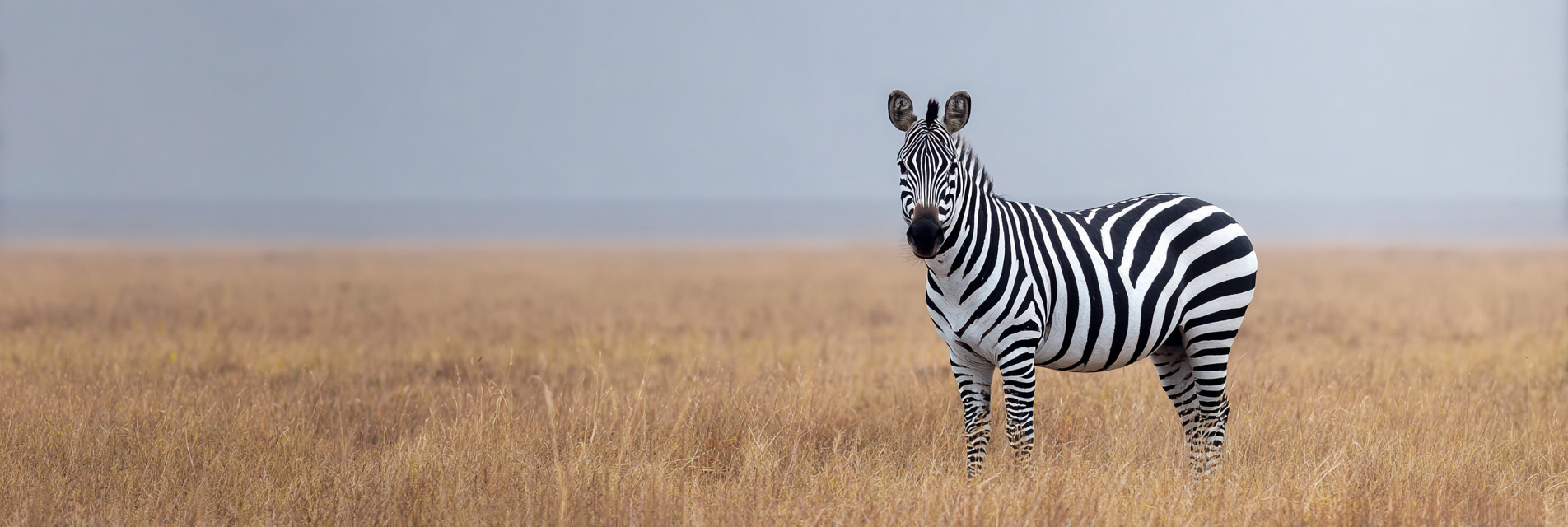 Zebra In Einer Grüne Wiese Mit Einer Naturlichen Umgebung | Safari und Wildtiere | Tiere