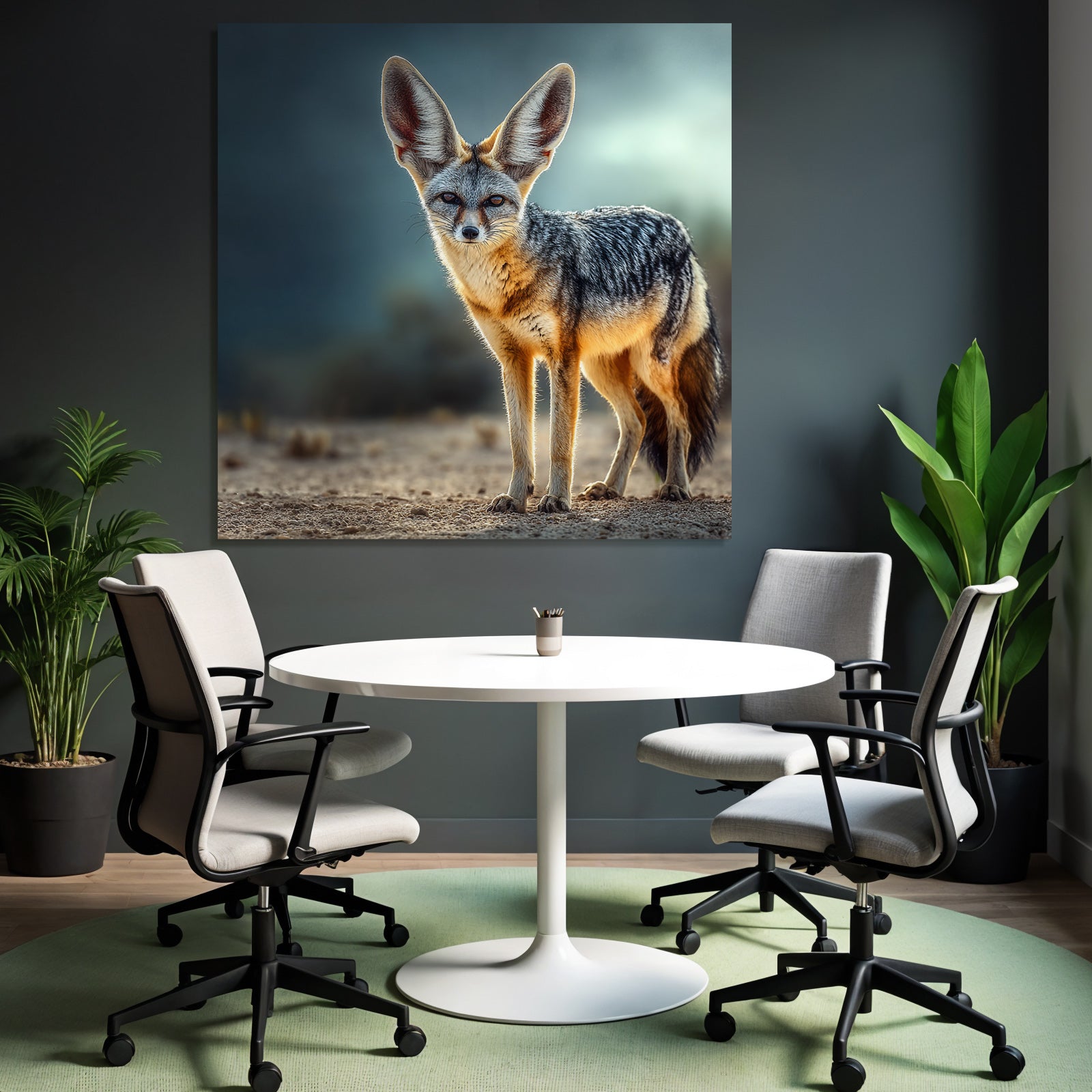 Fennec Fuchs In Der Wüste Mit Grossen Ohren