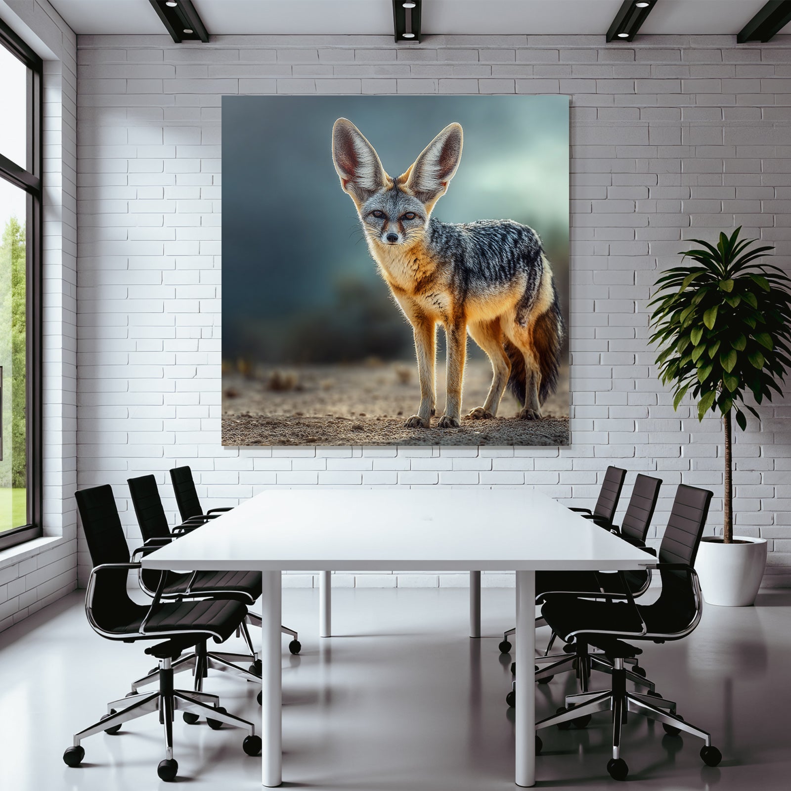 Fennec Fuchs In Der Wüste Mit Grossen Ohren