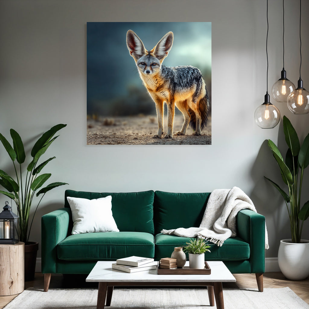 Fennec Fuchs In Der Wüste Mit Grossen Ohren