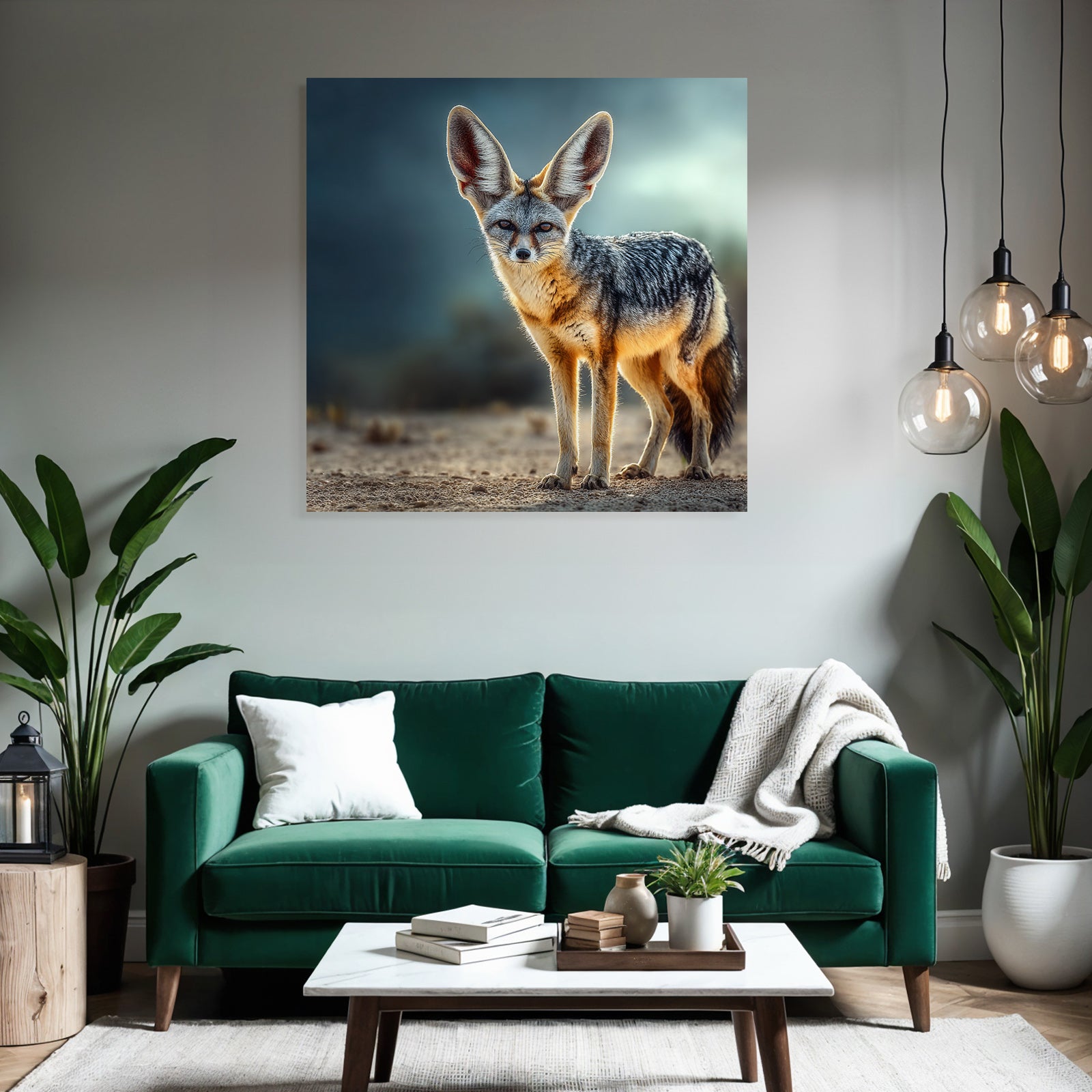 Fennec Fuchs In Der Wüste Mit Grossen Ohren