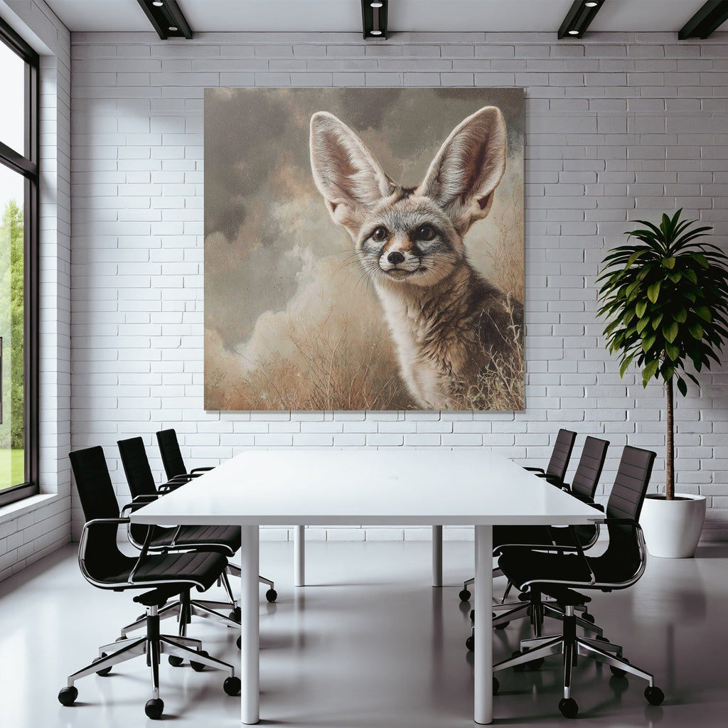 Fennefox Kunstwerk Wüste Hintergrund Realistische Darstellung