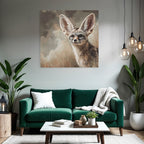 Fennefox Kunstwerk Wüste Hintergrund Realistische Darstellung