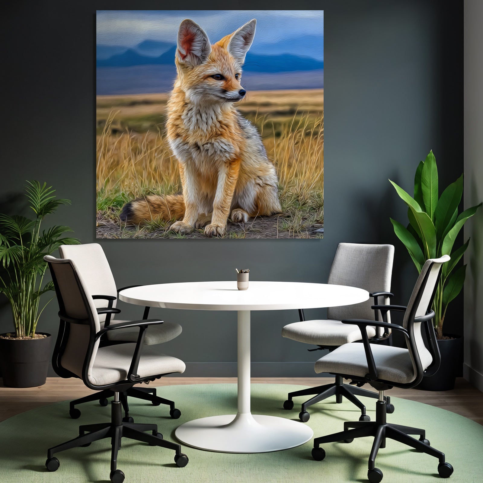 Fennektier Grosse Ohren Sandiger Fellfarbe Nocturnal Wildtier