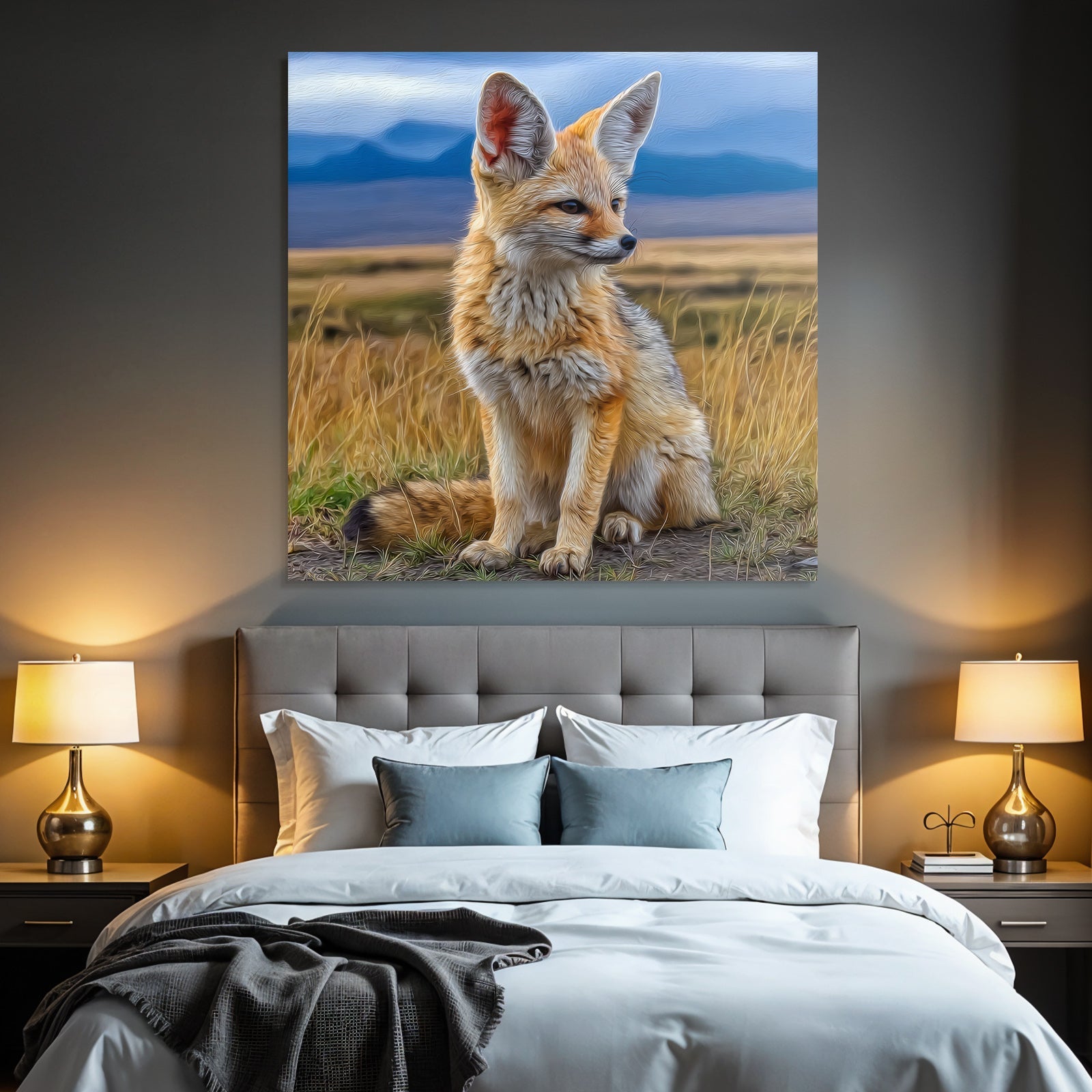 Fennektier Grosse Ohren Sandiger Fellfarbe Nocturnal Wildtier