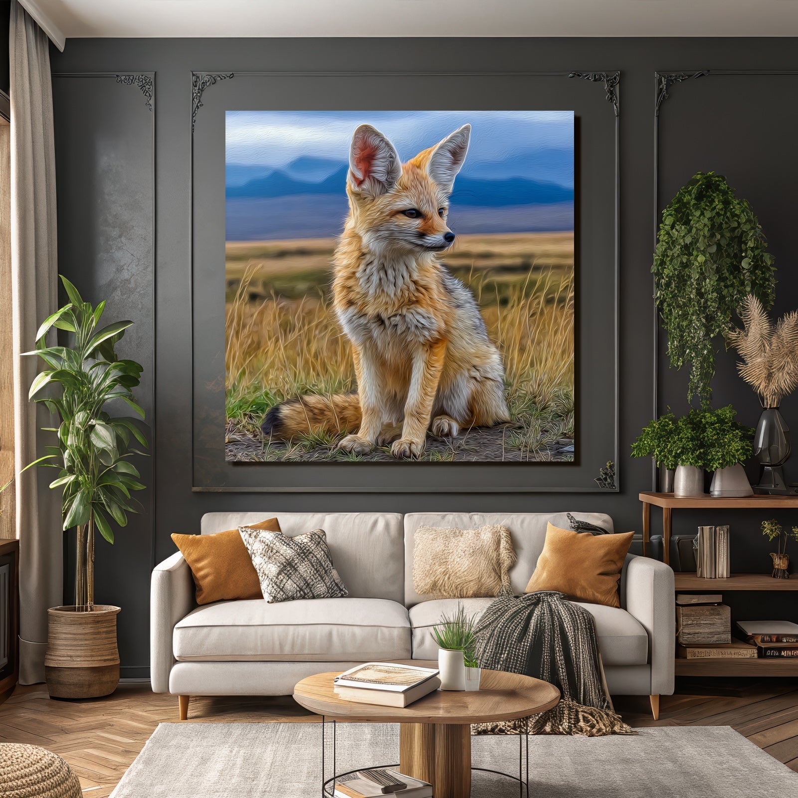 Fennektier Grosse Ohren Sandiger Fellfarbe Nocturnal Wildtier