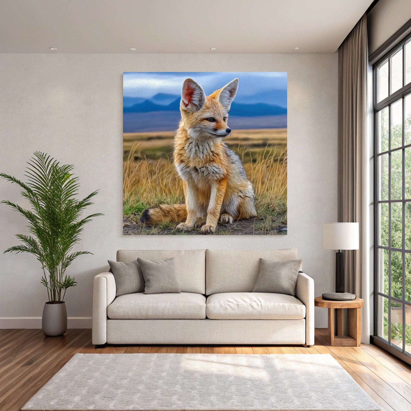 Fennektier Grosse Ohren Sandiger Fellfarbe Nocturnal Wildtier
