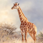Giraffe Langhals Mit Geflecktem Fell In Der Savanne | Safari und Wildtiere | Tiere