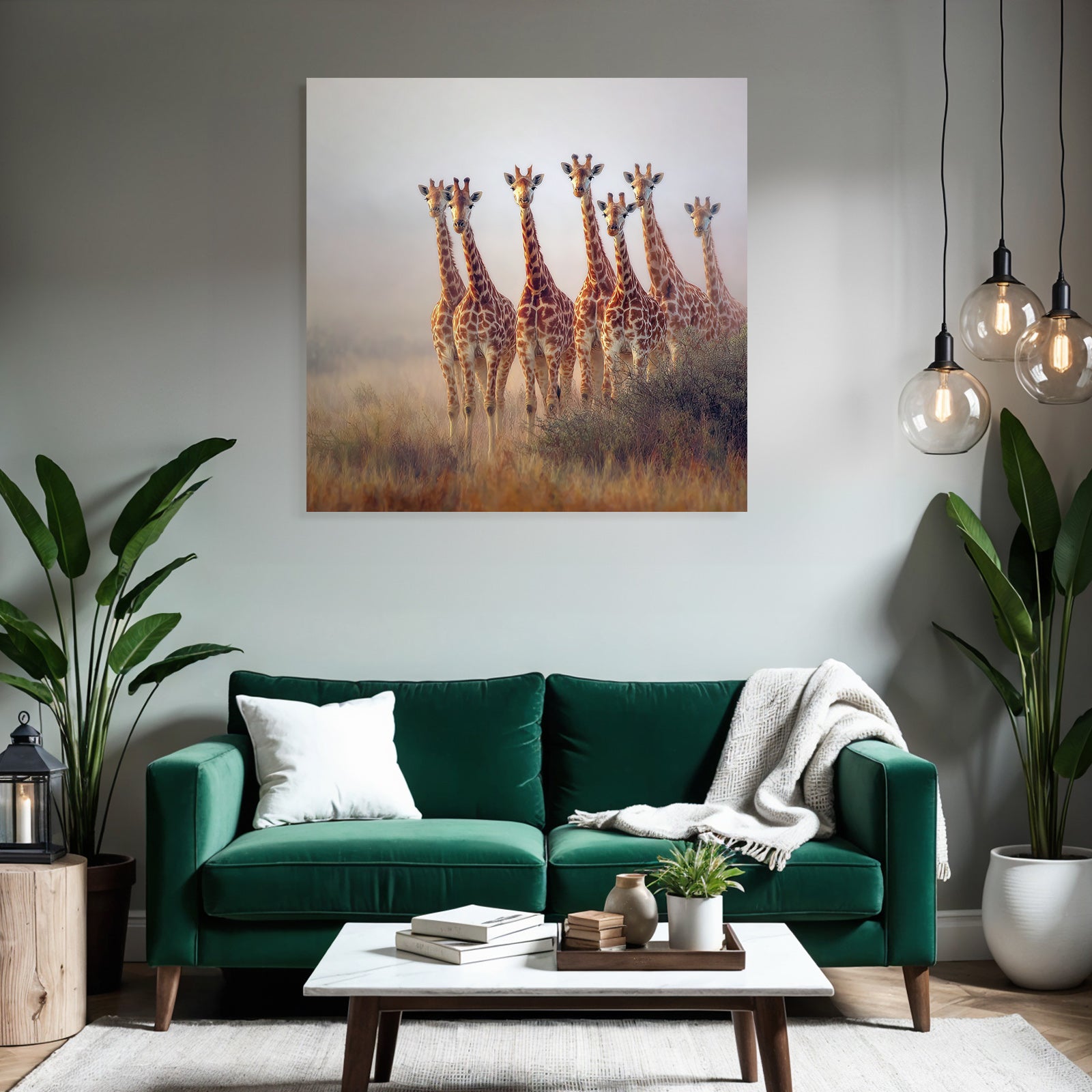 Giraffen Im Natur Mit Hintergrund Ansicht