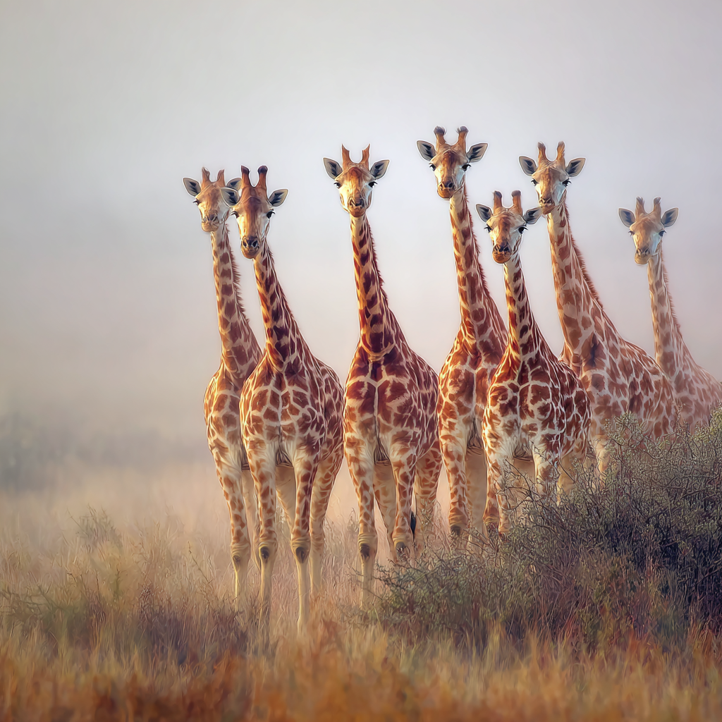 Giraffen Im Natur Mit Hintergrund Ansicht | Safari und Wildtiere | Tiere