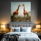 Giraffen Im Savannenlandschaft