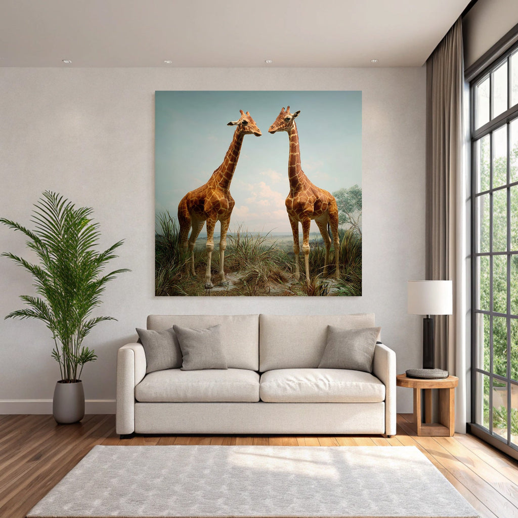 Giraffen Im Savannenlandschaft
