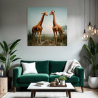 Giraffen Im Savannenlandschaft
