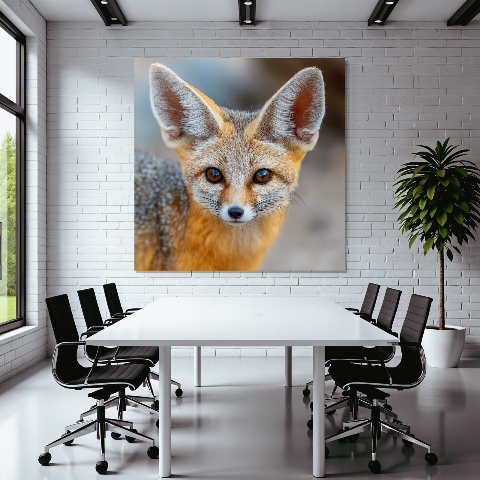 Kleiner Fuchs Mit Grau Orange Fell Grosse Ohren Buschiger Stern