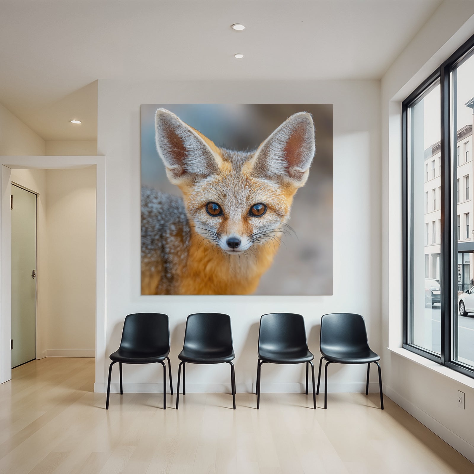 Kleiner Fuchs Mit Grau Orange Fell Grosse Ohren Buschiger Stern