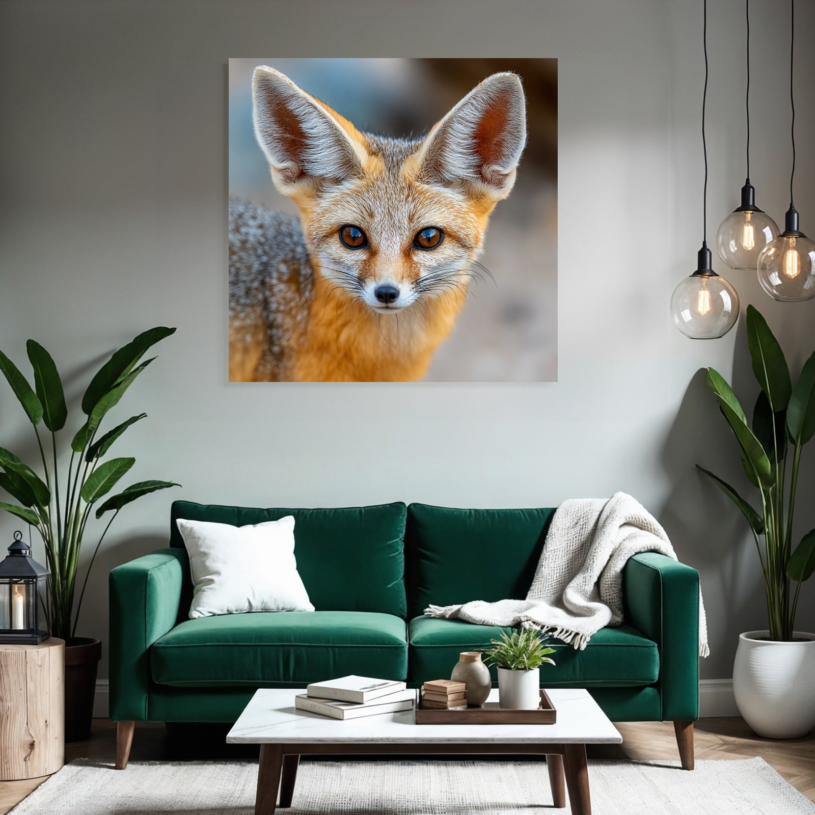 Kleiner Fuchs Mit Grau Orange Fell Grosse Ohren Buschiger Stern