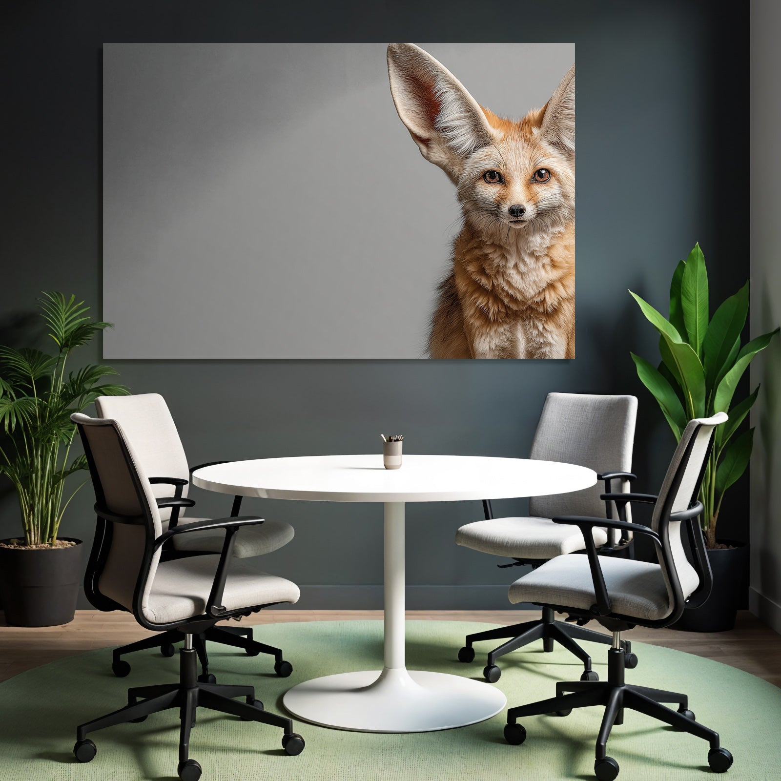 Fenek Fuchs Grosse Ohren Distinktive Fell Nordafrika Wüste