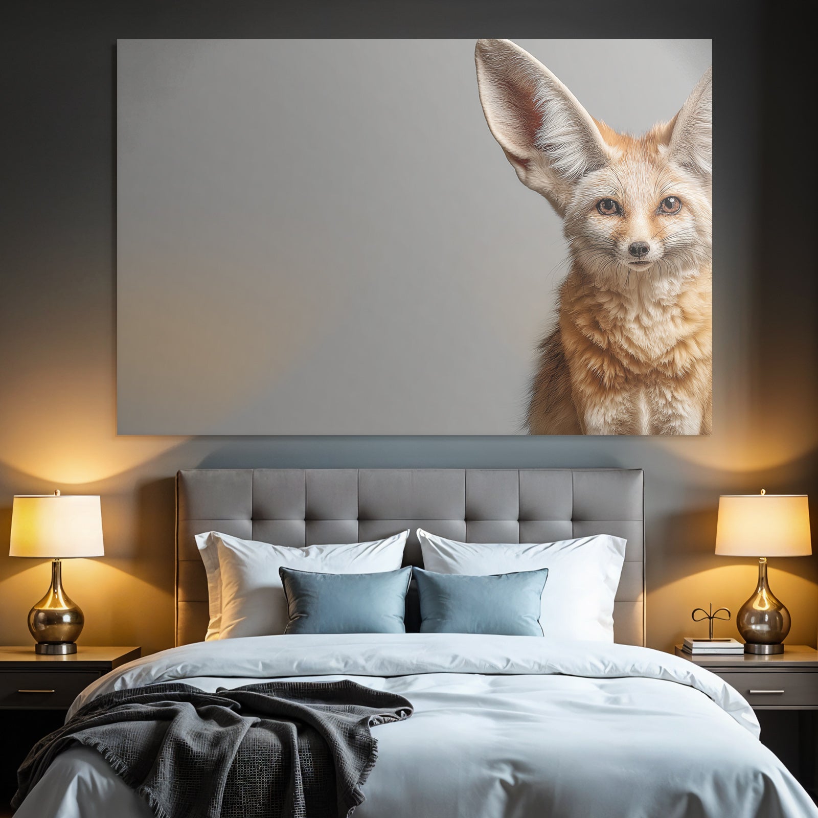 Fenek Fuchs Grosse Ohren Distinktive Fell Nordafrika Wüste