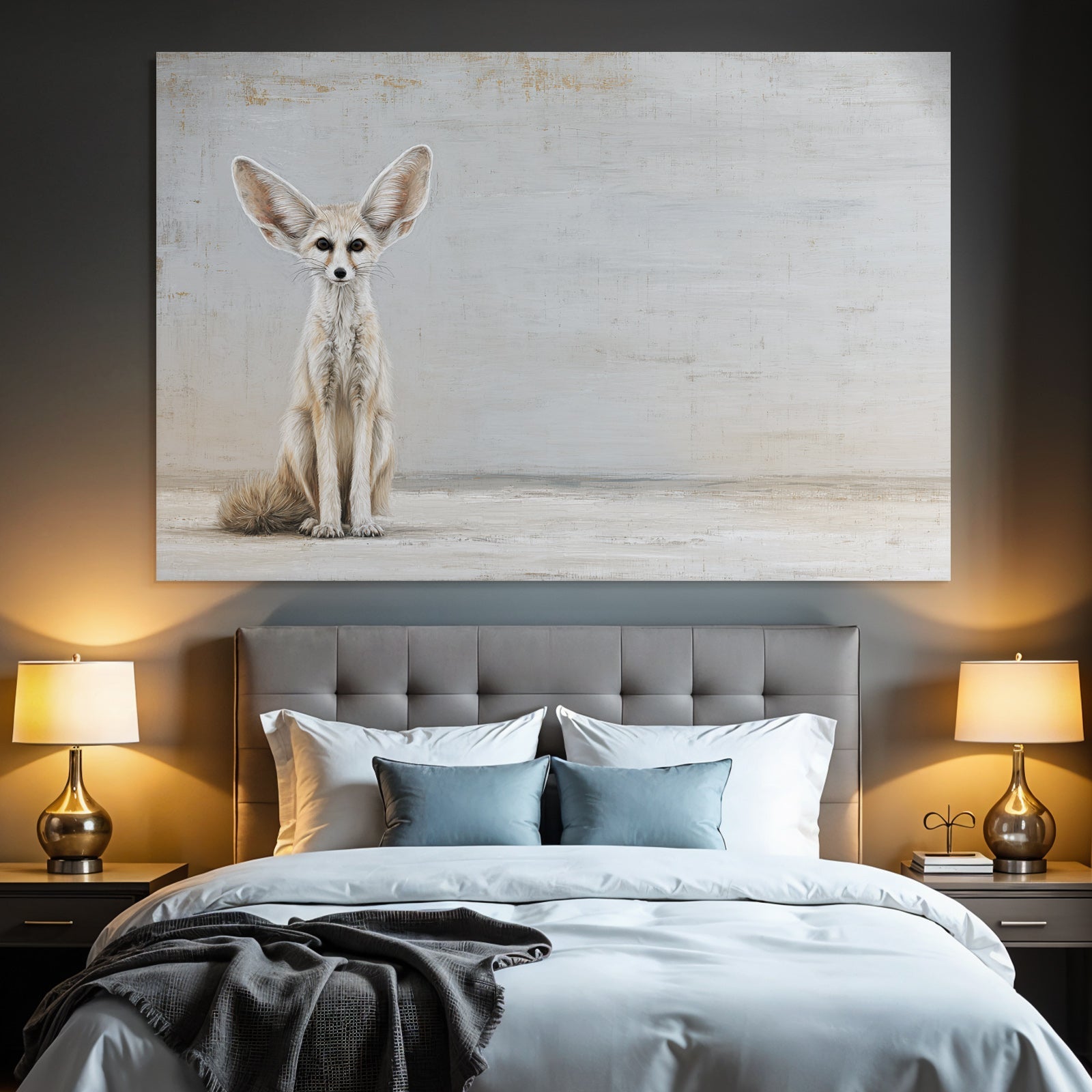Fennec Fuchs Stilisierte Illustration Mit Grossen Ohren