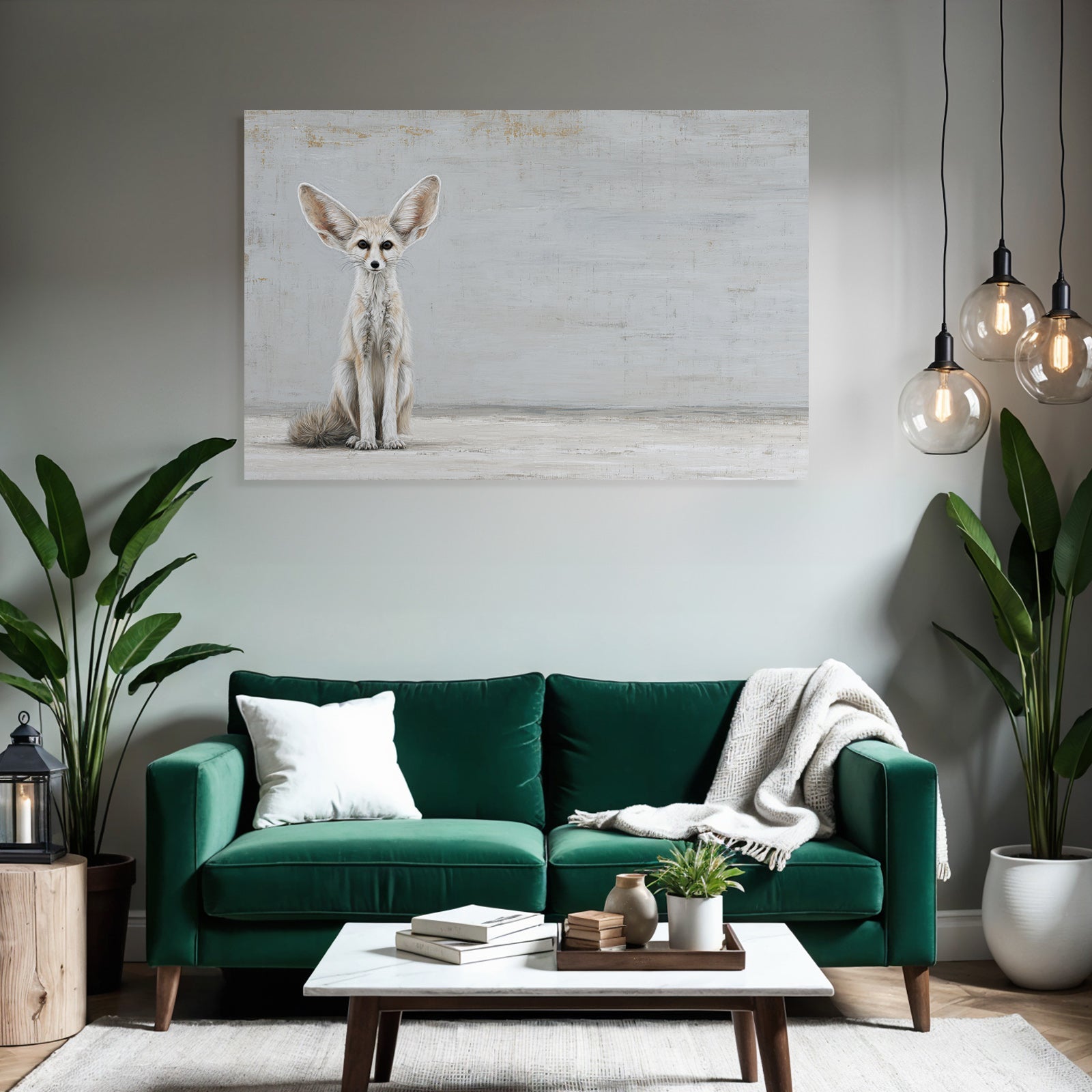 Fennec Fuchs Stilisierte Illustration Mit Grossen Ohren