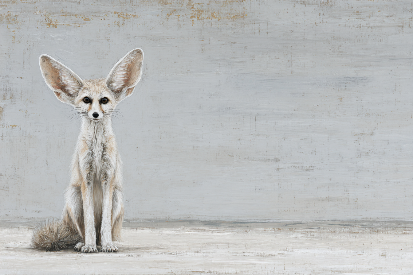 Fennec Fuchs Stilisierte Illustration Mit Grossen Ohren | Safari und Wildtiere | Tiere