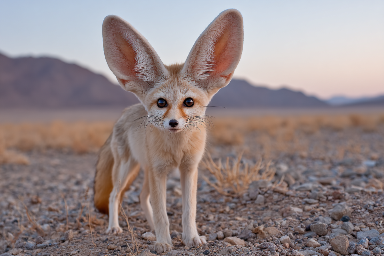 Fennecfuchs In Der Wüste Mit Grossen Ohren | Safari und Wildtiere | Tiere