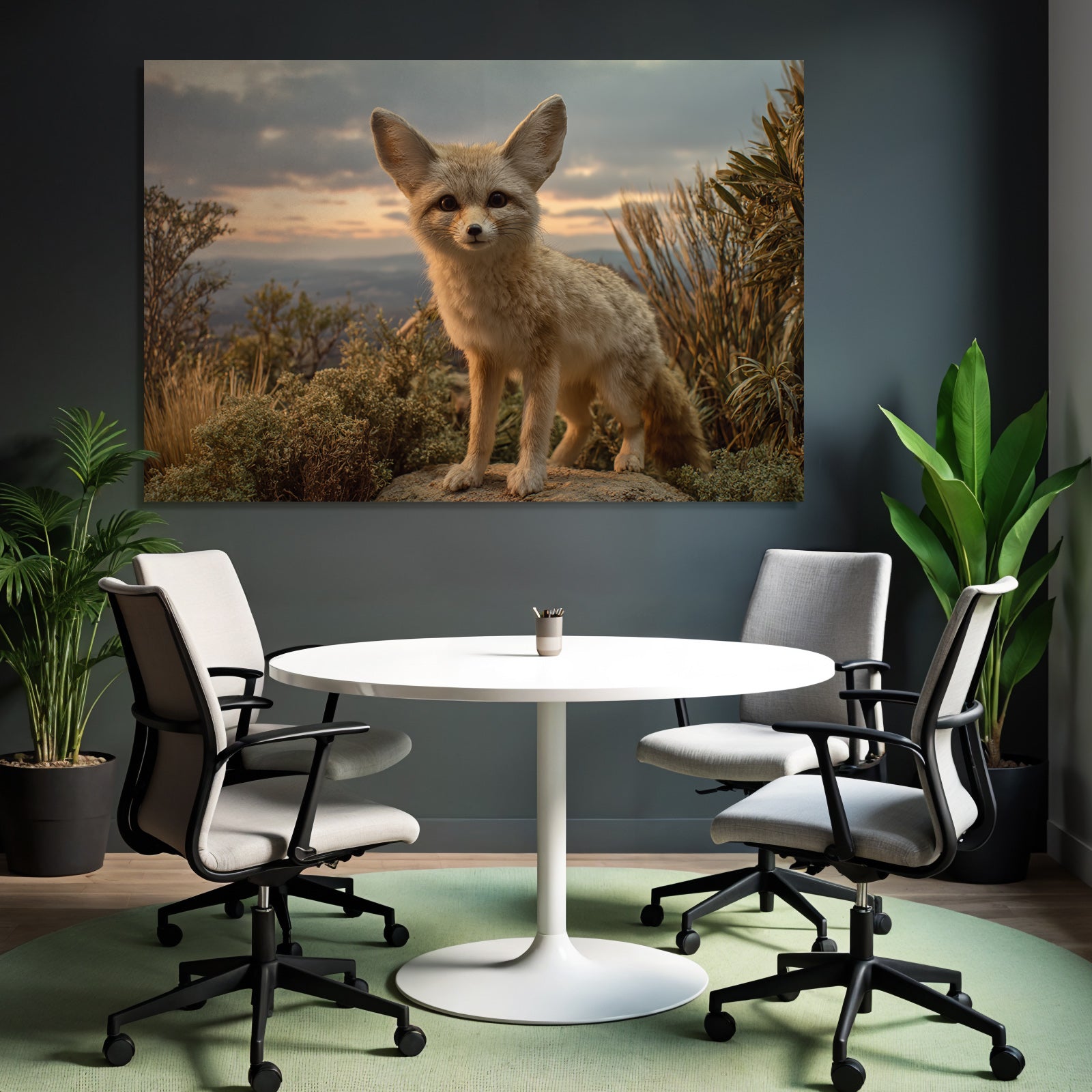 Fenneczus Fuchs Mit Grossen Ohren In Der Sahara Desert
