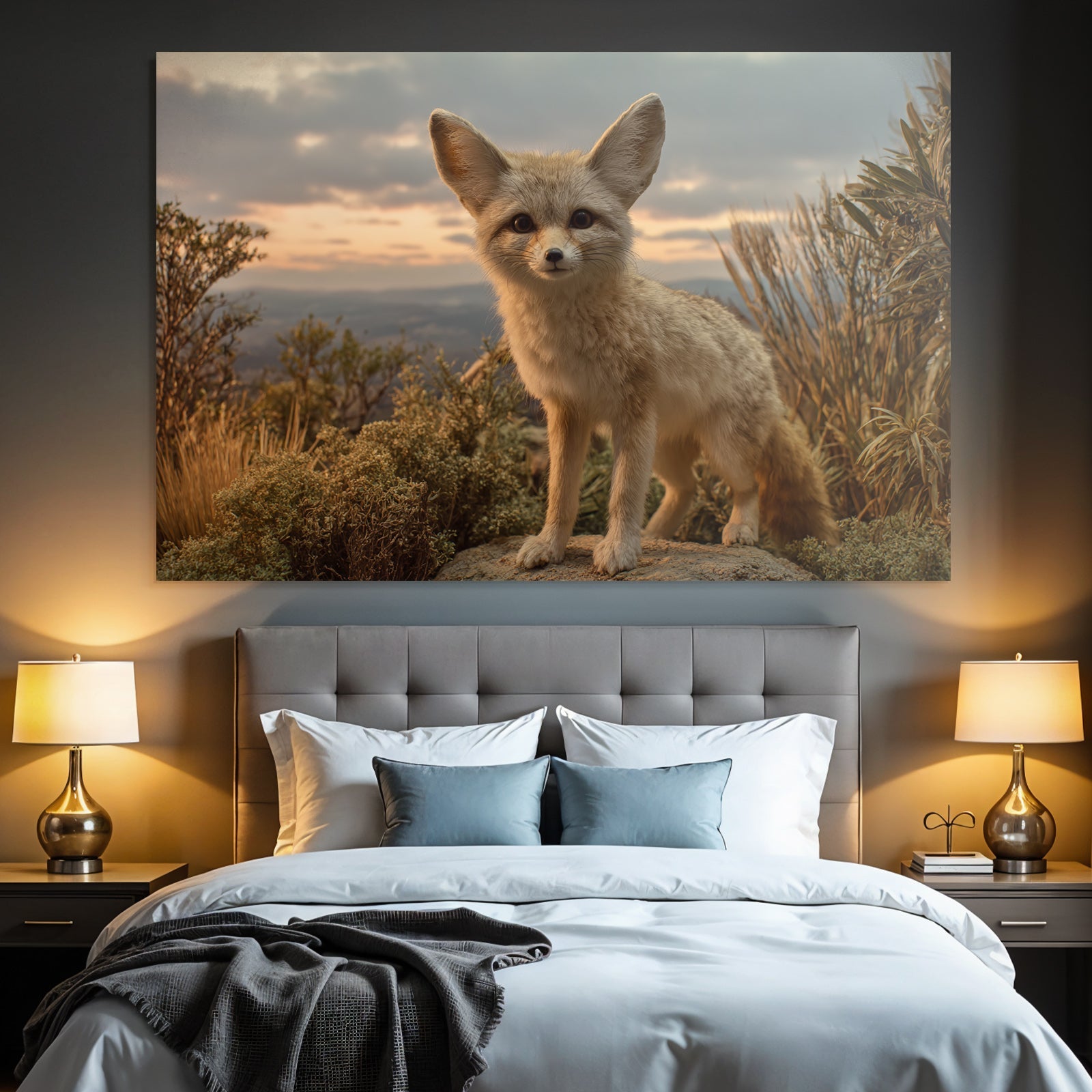 Fenneczus Fuchs Mit Grossen Ohren In Der Sahara Desert